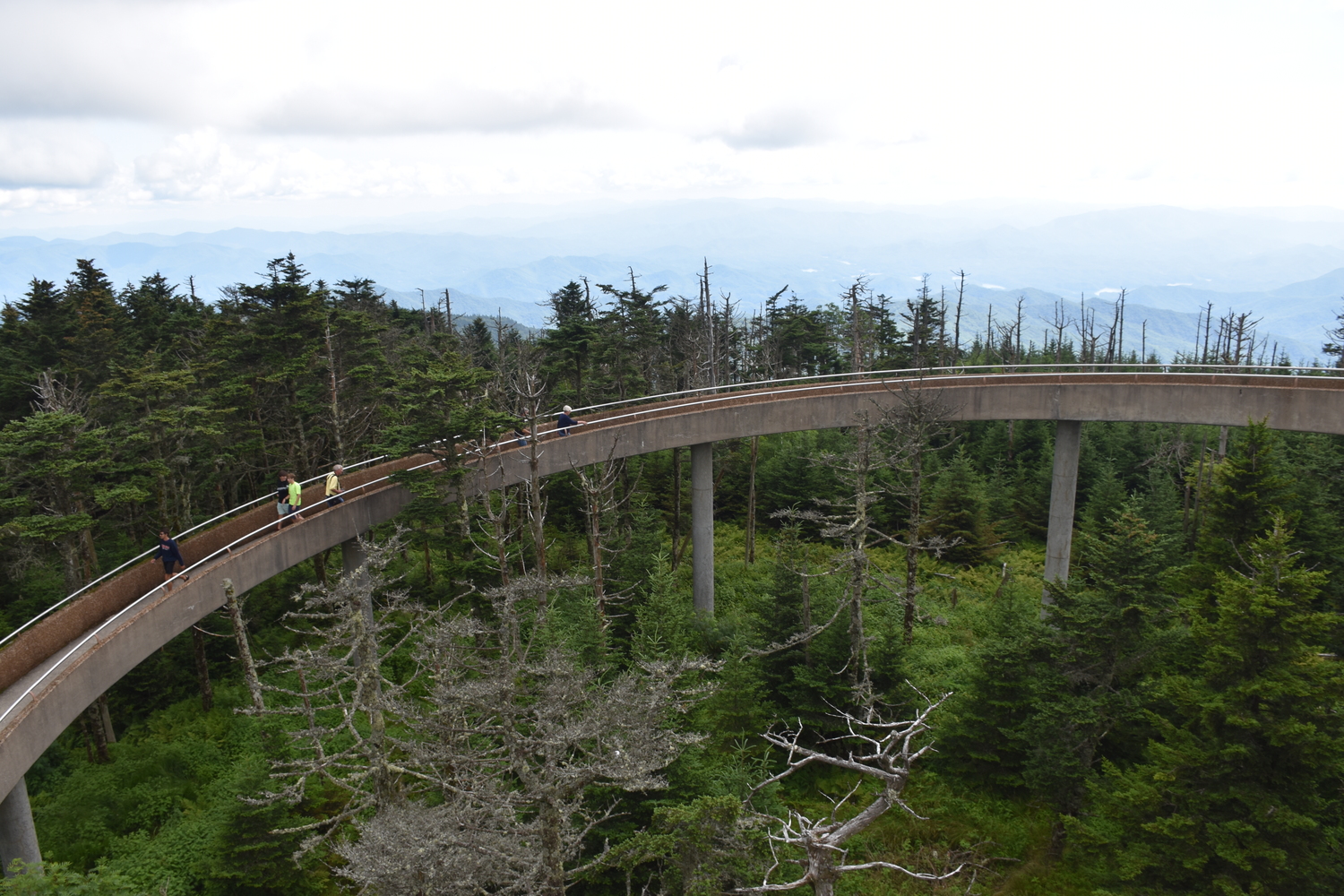 Clingman's Dome - Photo of the spiral walkway to observation